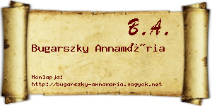 Bugarszky Annamária névjegykártya
